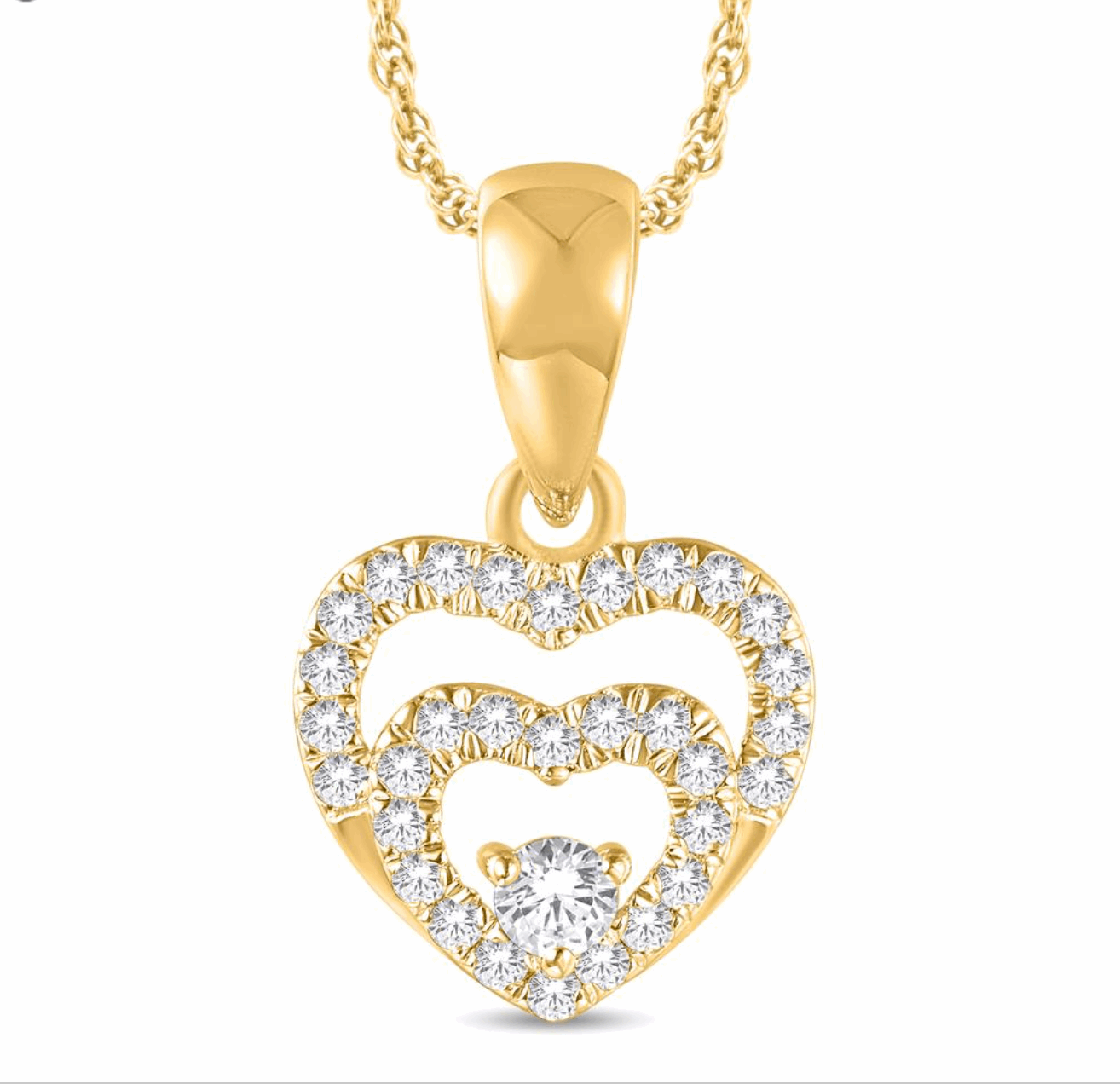 10K Gold Diamond Pendant 0.13CT