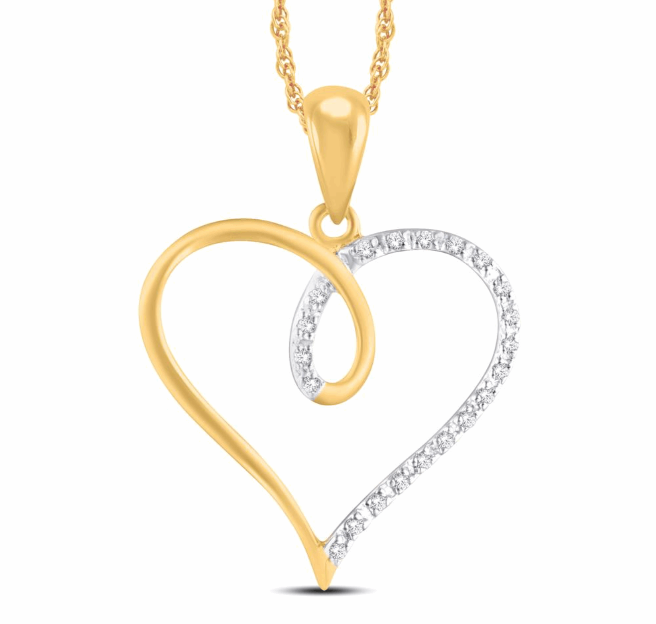 10K Gold Diamond Pendant 0.05CT