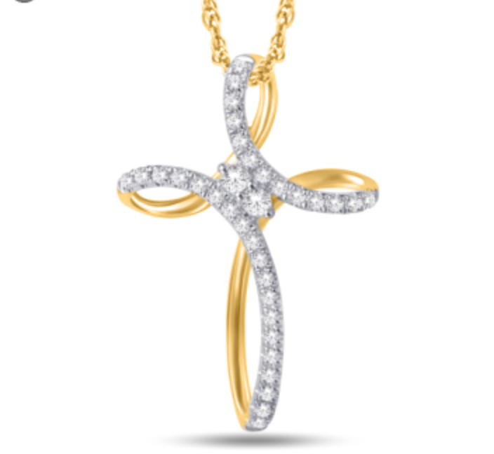 10K Gold Diamond Pendant 0.15CT