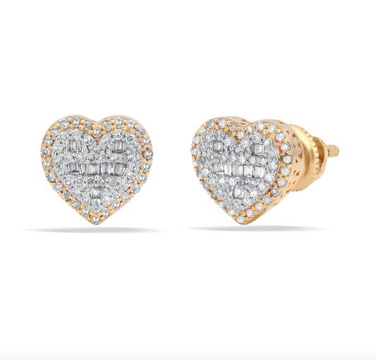 10K Gold Diamond Stud Earring