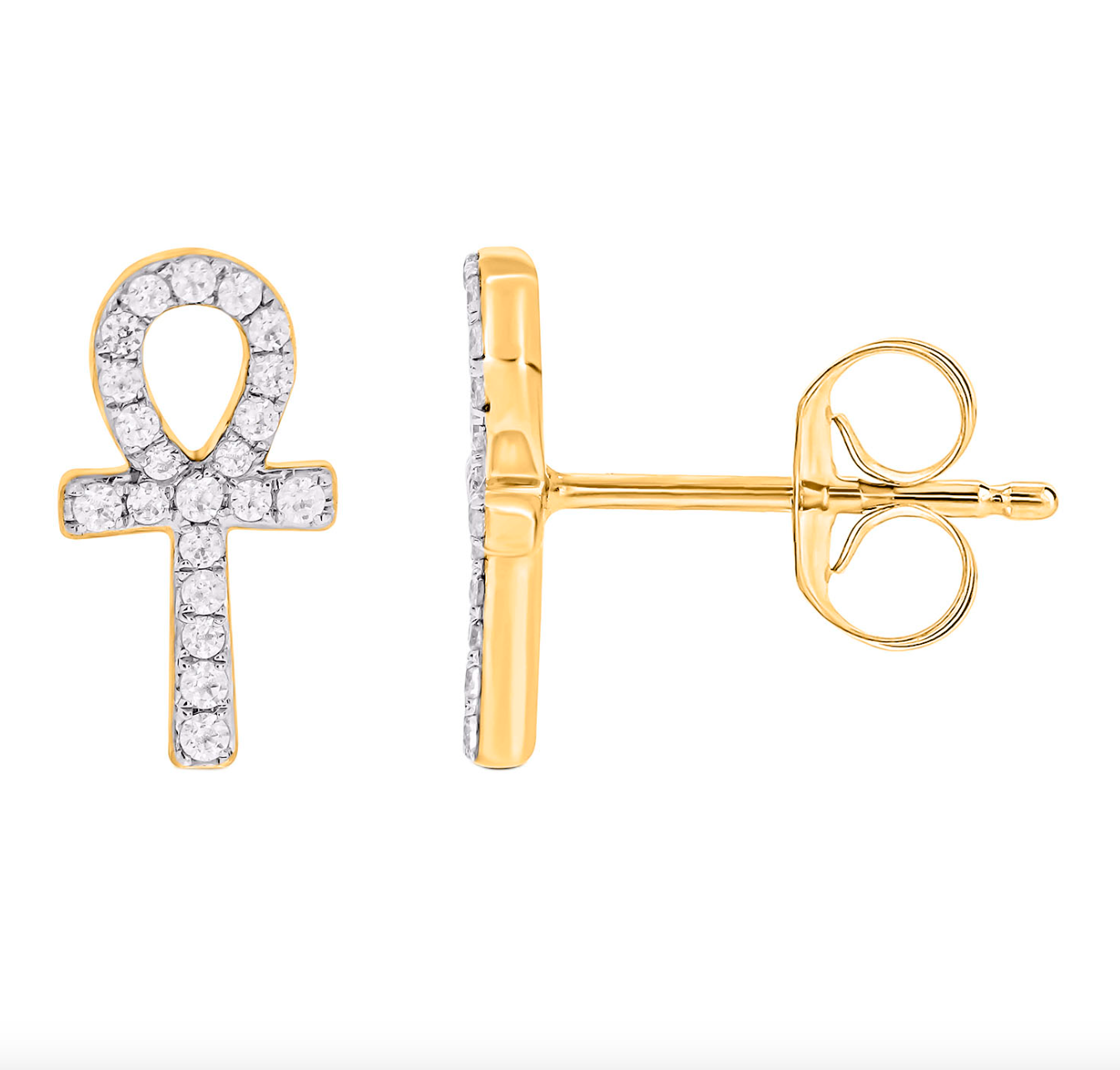 10K Gold Diamond Stud Earring