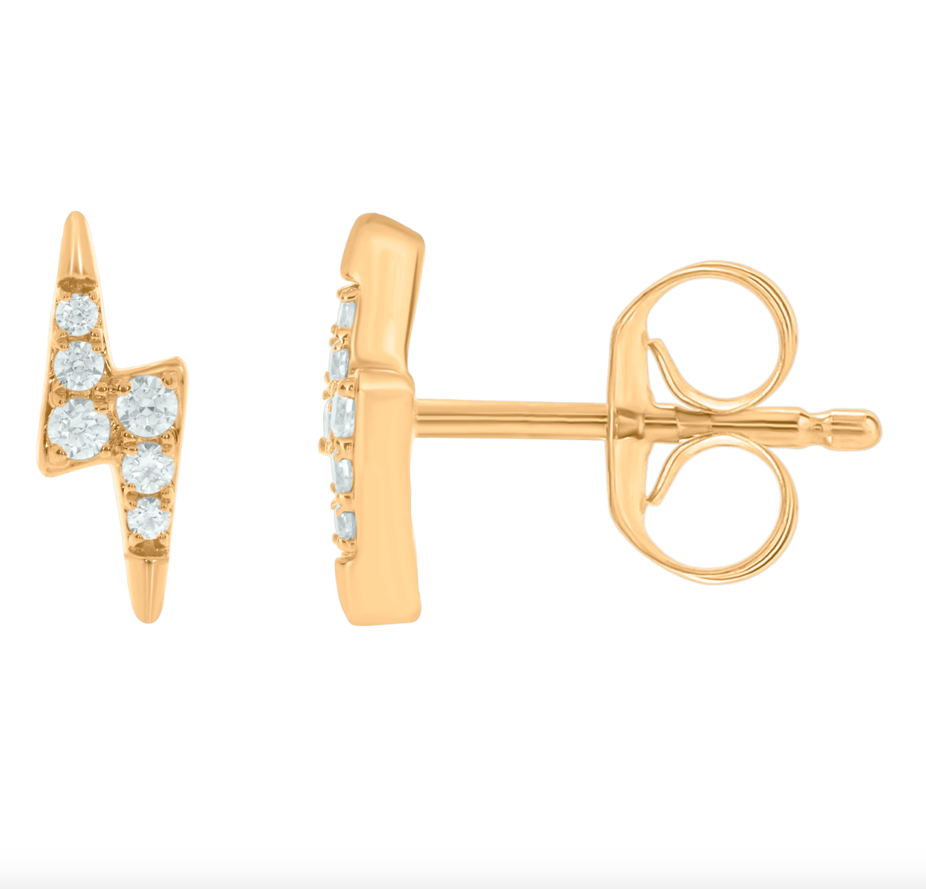 10K Gold Diamond Stud Earring