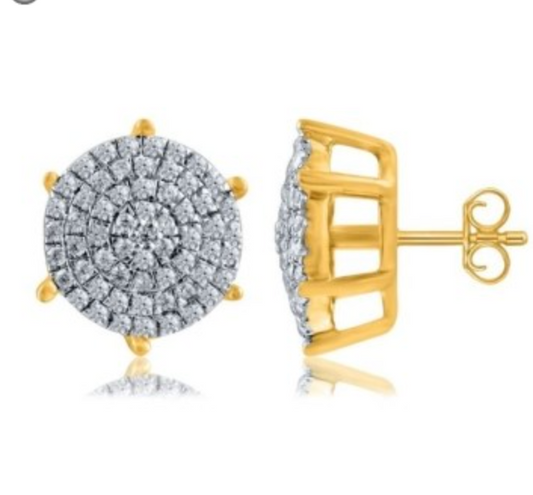 10K Gold Diamond Stud Earring