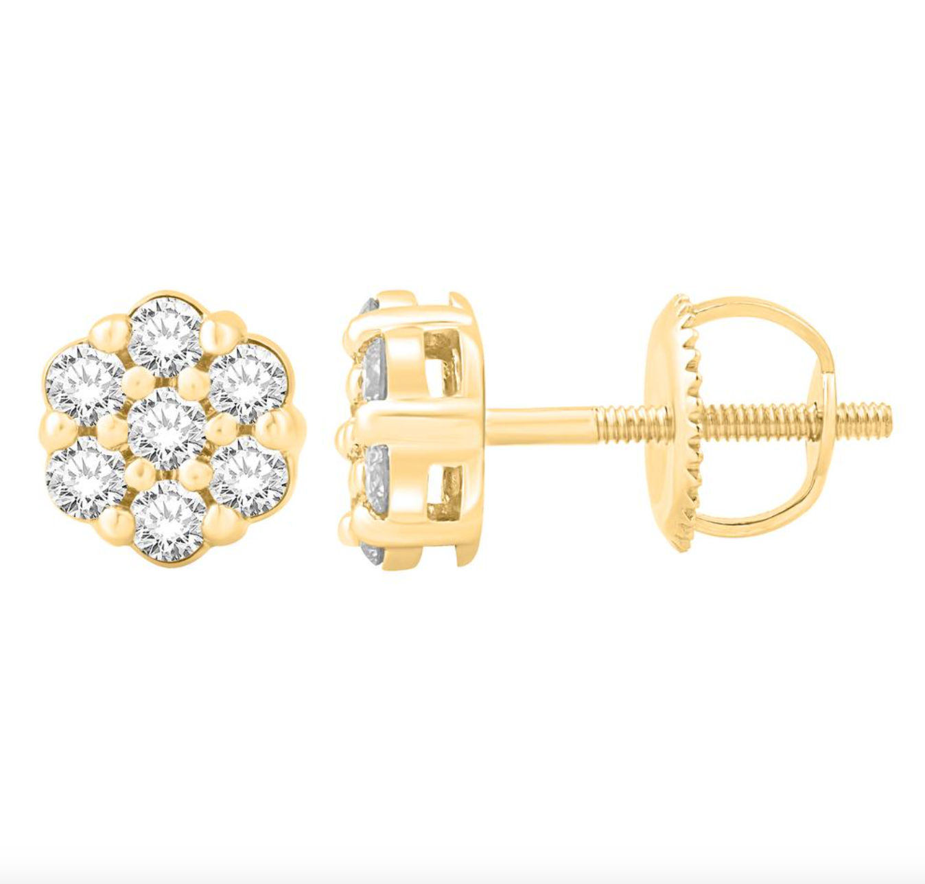 14K Gold Diamond Stud Earring