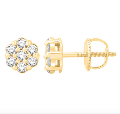 14K Gold Diamond Stud Earring