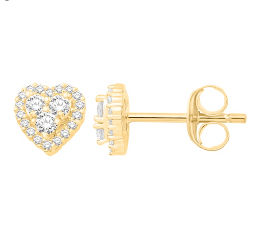 10K Gold Diamond Stud Earring