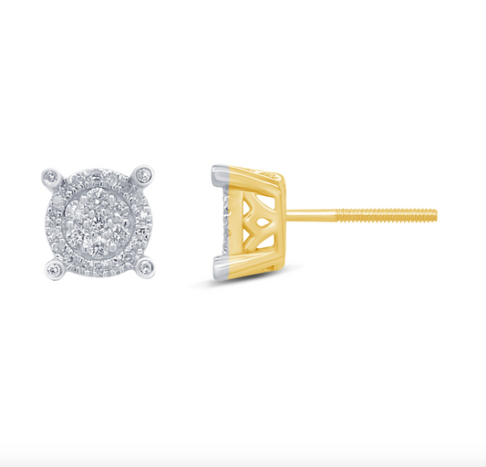 10K Gold Diamond Stud Earring