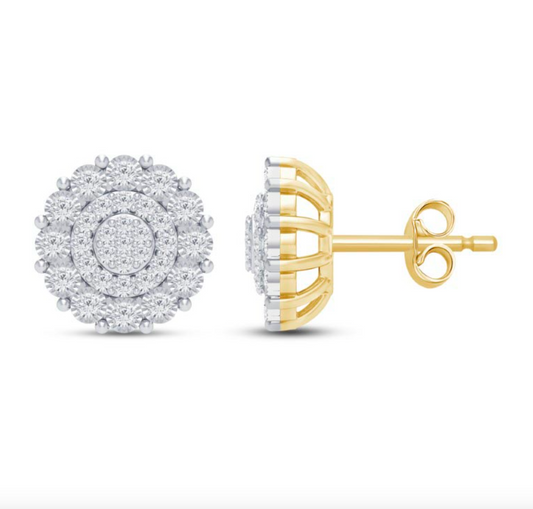 10K Gold Diamond Stud Earring