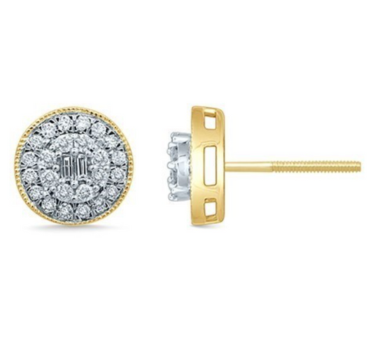 10K Gold Diamond Stud Earring