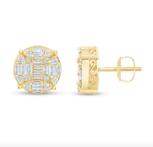 10K Gold Diamond Stud Earring