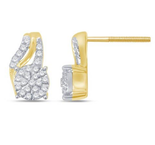 10K Gold Diamond Stud Earring