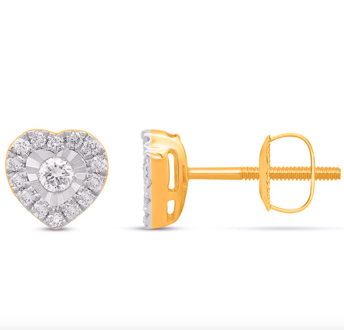 10K Gold Diamond Stud Earring