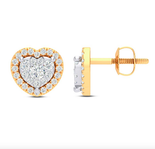 10K Gold Diamond Stud Earring