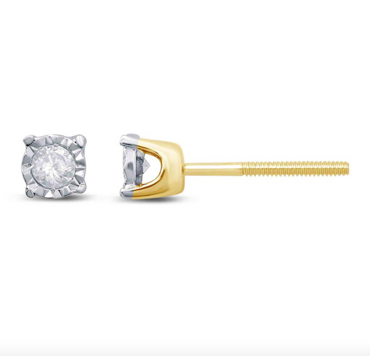 10K Gold Diamond Stud Earring