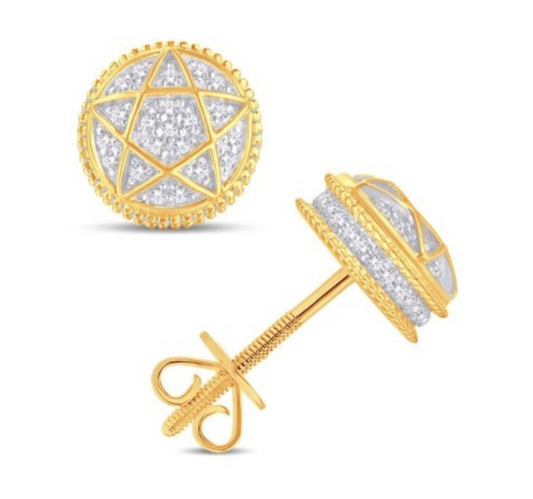 10K Gold Diamond Stud Earring