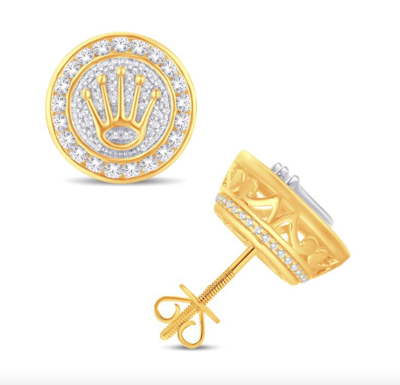 10K Gold Diamond Stud Earring