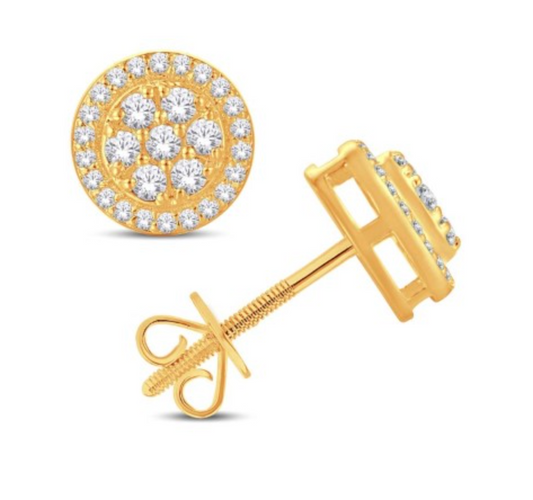 14K Gold Diamond Stud Earring