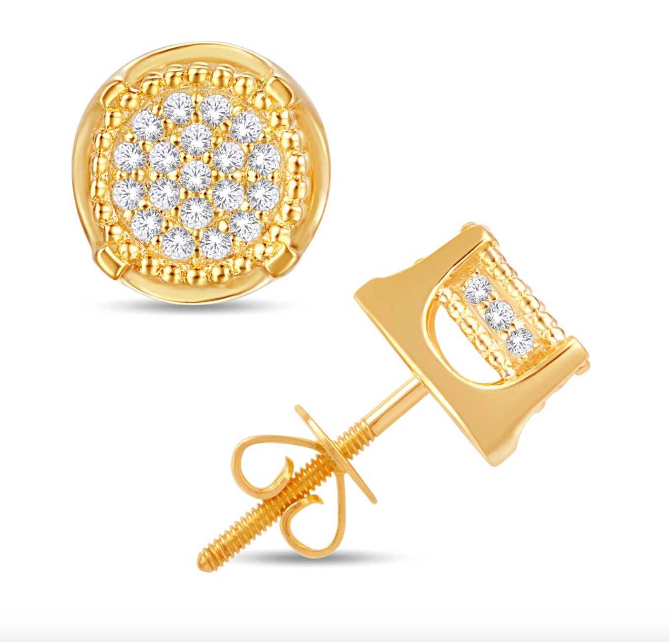 10K Gold Diamond Stud Earring