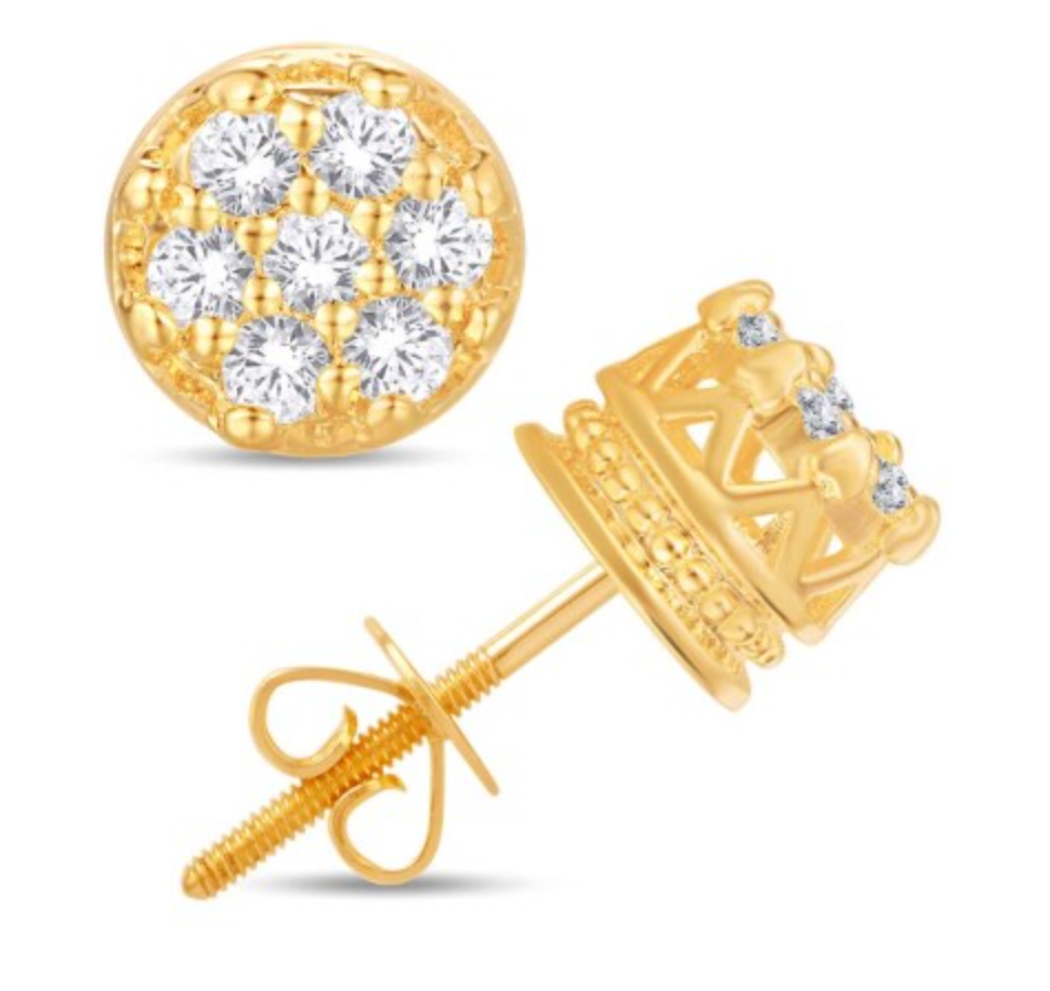 10K Gold Diamond Stud Earring