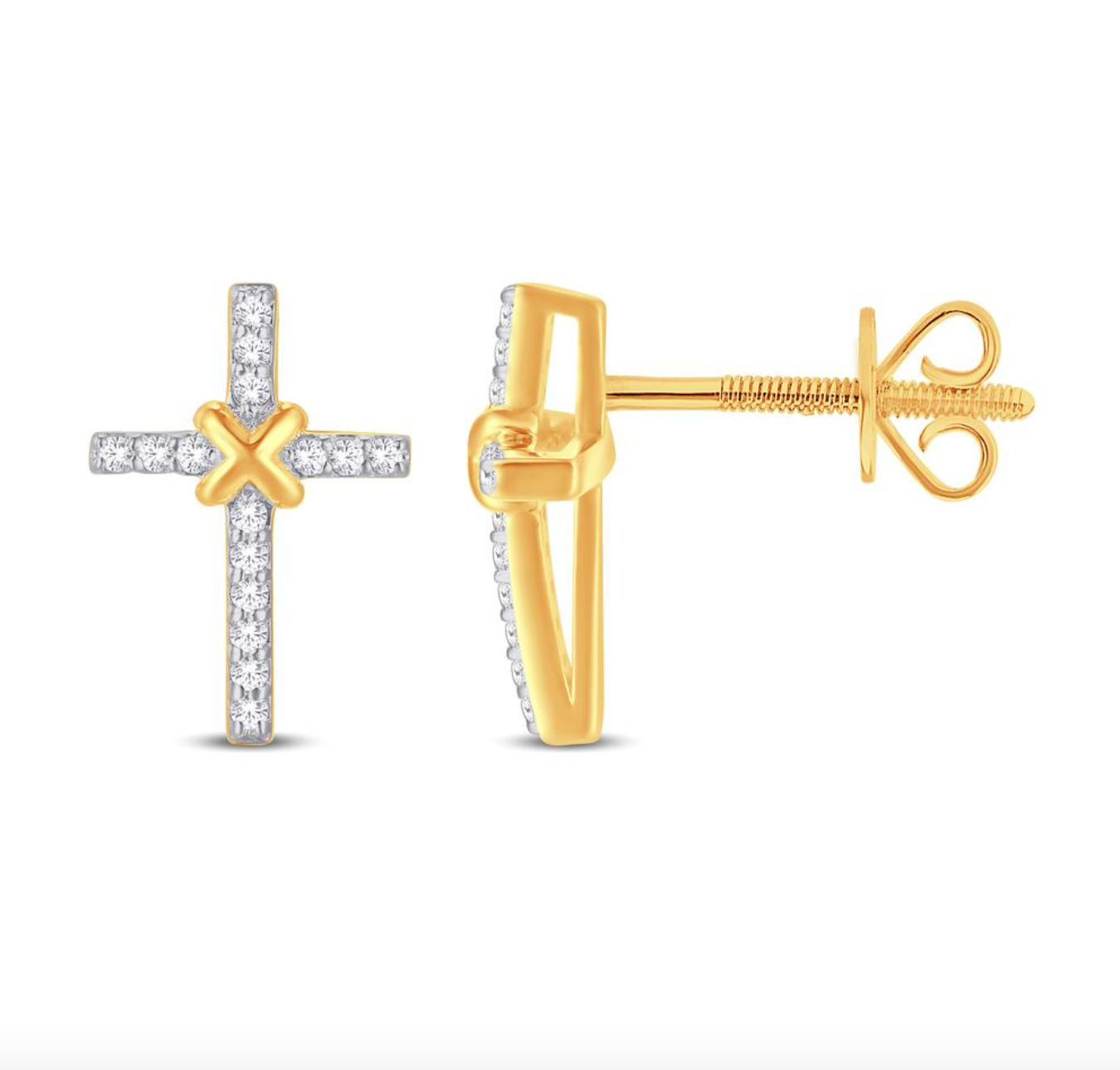 10K Gold Diamond Stud Earring