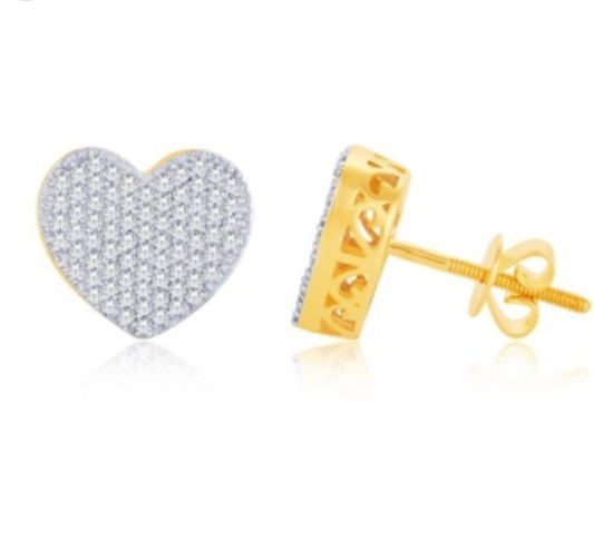 10K Gold Diamond Stud Earring