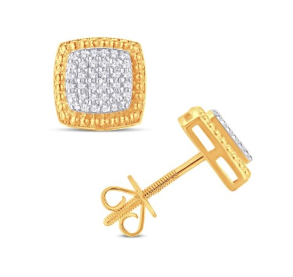 10K Gold Diamond Stud Earring