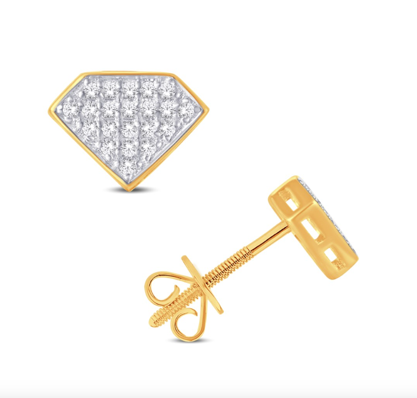 10K Gold Diamond Stud Earring