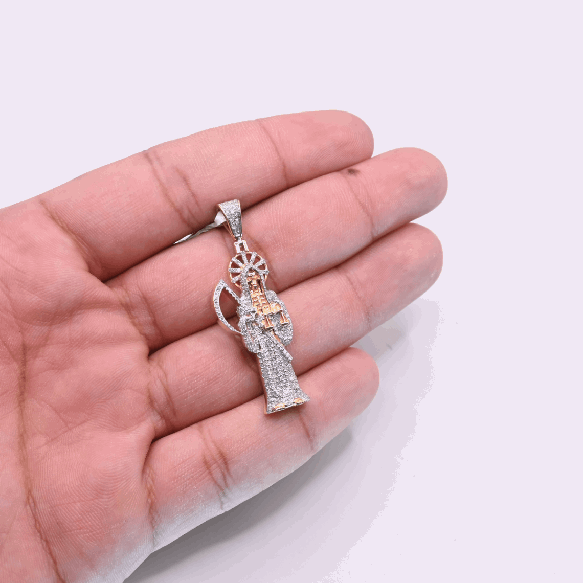 10K Gold Diamond Pendant 1.10CT